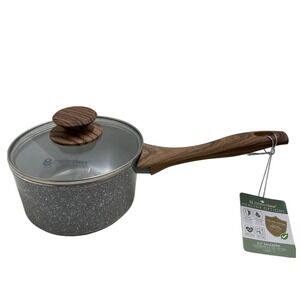 Master Class Cookware 1.5 Qt 6.5" Non-Toxic Ceramic Coated Saucepan With Lid NEW